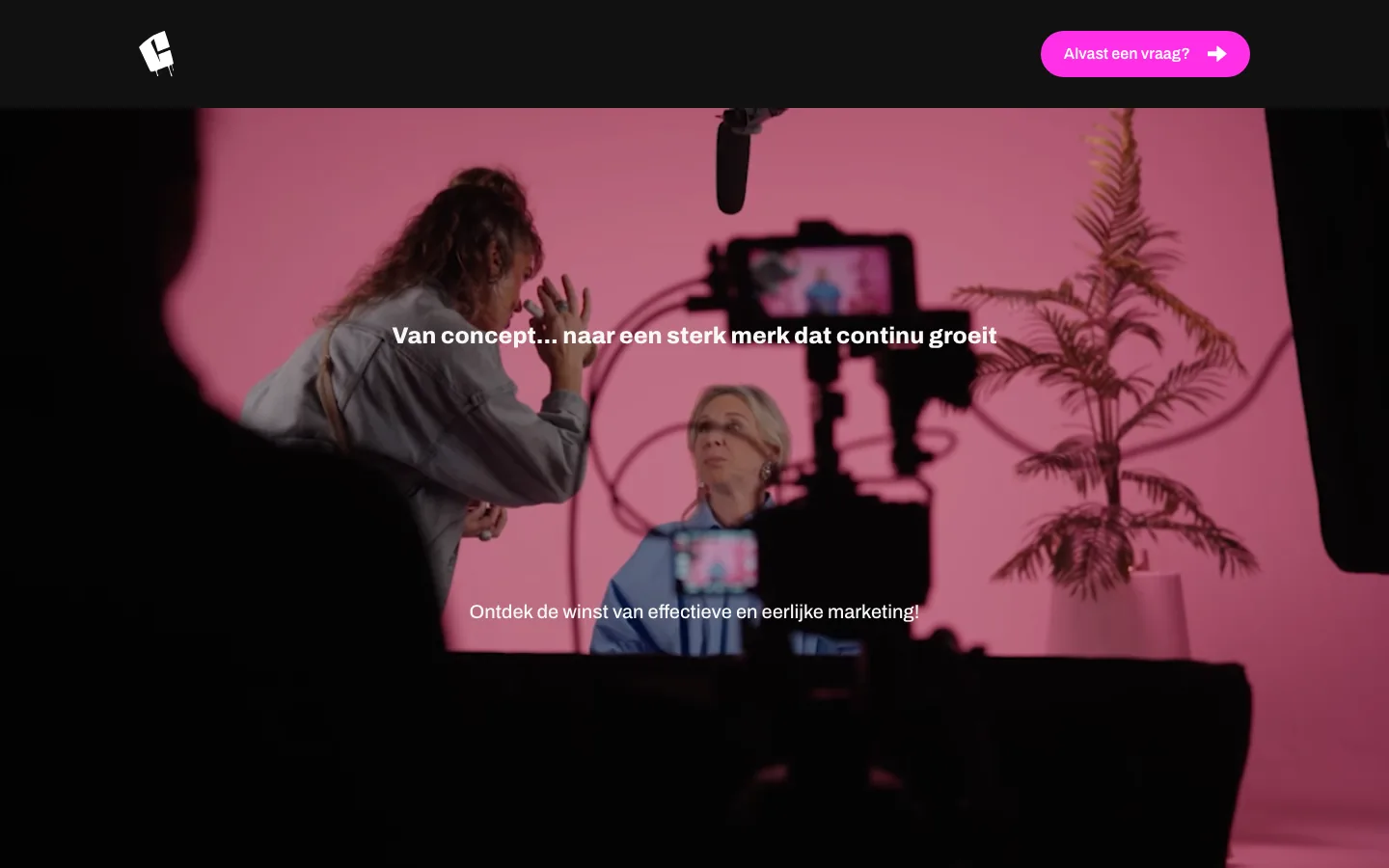 Website van Humble Creatives, het bureau achter de merkstrategie van HUMBLE