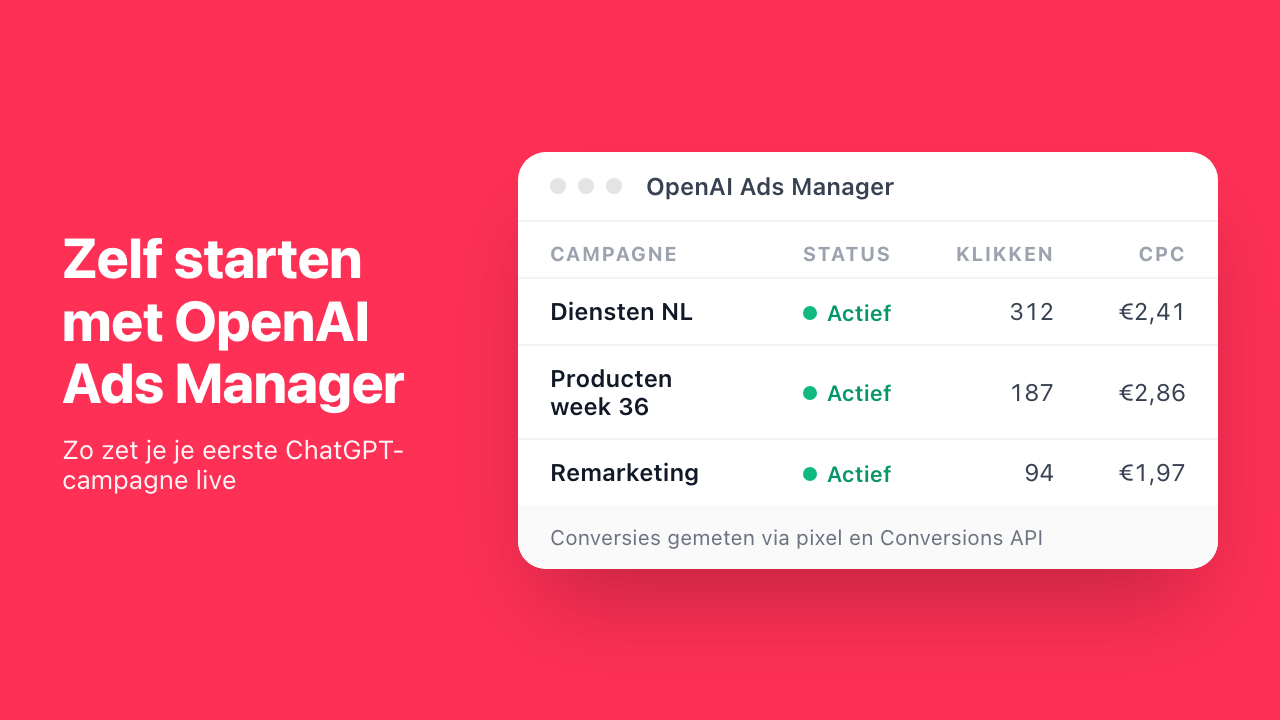 Zelf starten met OpenAI Ads Manager: zo werkt het