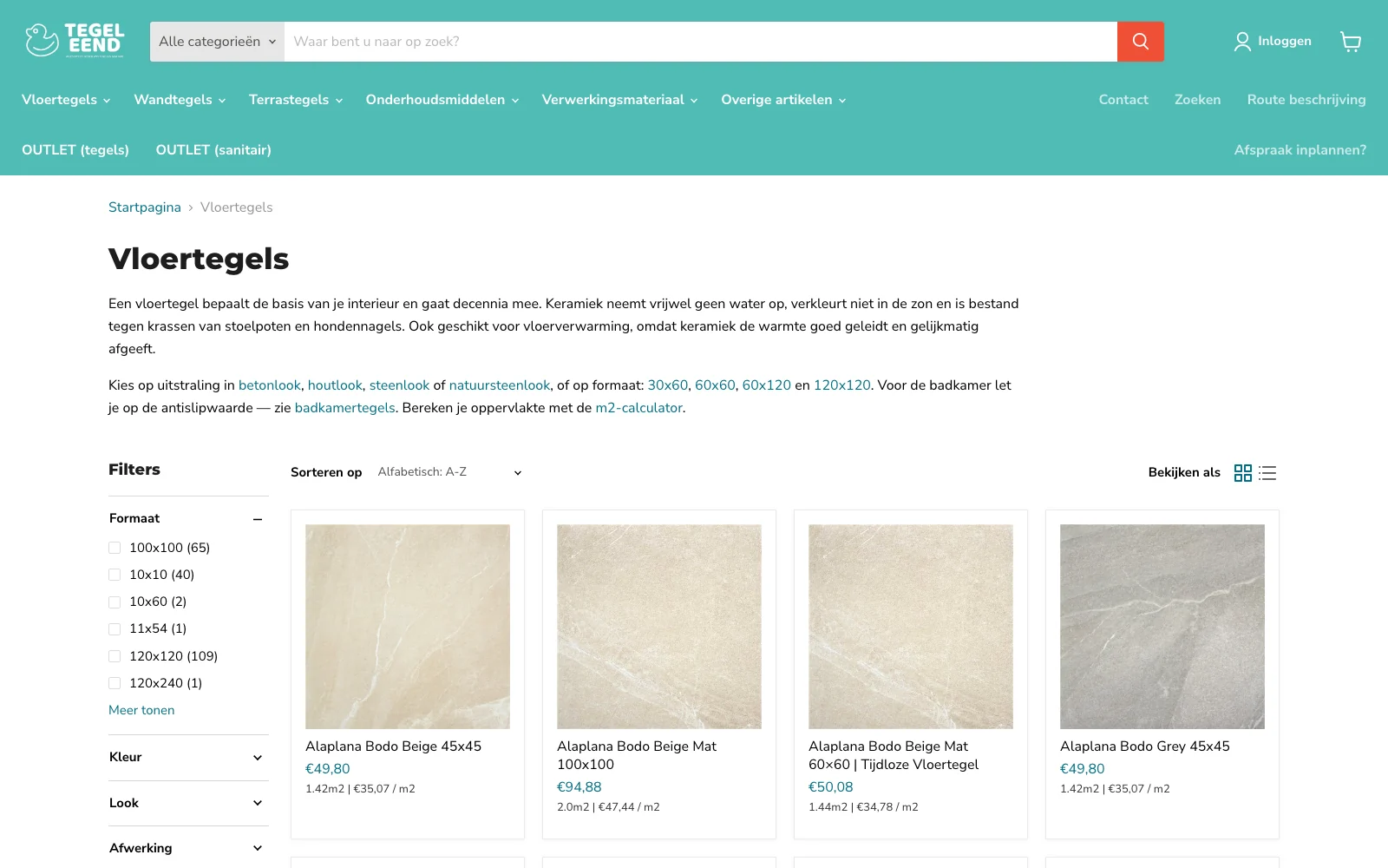 Vloertegels in de webshop van TegelEend